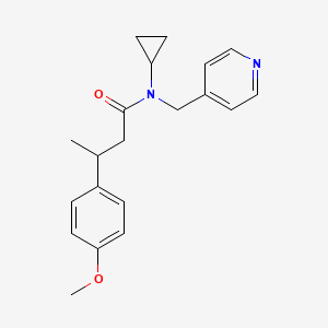 N-cyclopropyl-3-(4-methoxyphenyl)-N-(pyridin-4-ylmethyl)butanamide