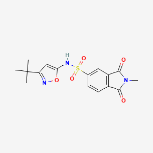 N-(3-tert-butyl-1,2-oxazol-5-yl)-2-methyl-1,3-dioxoisoindole-5-sulfonamide