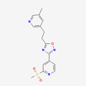 5-[2-(5-Methylpyridin-3-yl)ethyl]-3-(2-methylsulfonylpyridin-4-yl)-1,2,4-oxadiazole