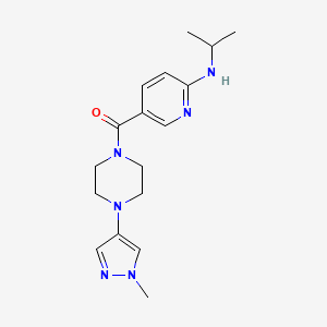 [4-(1-Methylpyrazol-4-yl)piperazin-1-yl]-[6-(propan-2-ylamino)pyridin-3-yl]methanone