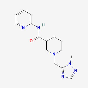 molecular formula C15H20N6O B6972836 1-[(2-methyl-1,2,4-triazol-3-yl)methyl]-N-pyridin-2-ylpiperidine-3-carboxamide 