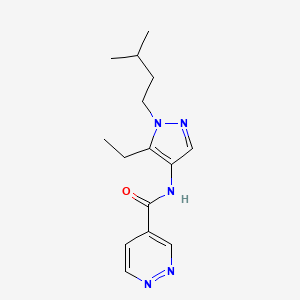 N-[5-ethyl-1-(3-methylbutyl)pyrazol-4-yl]pyridazine-4-carboxamide