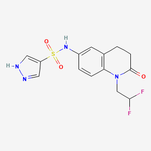 N-[1-(2,2-difluoroethyl)-2-oxo-3,4-dihydroquinolin-6-yl]-1H-pyrazole-4-sulfonamide