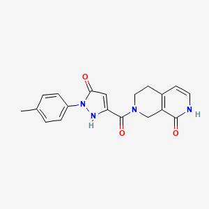 molecular formula C19H18N4O3 B6972925 7-[2-(4-methylphenyl)-3-oxo-1H-pyrazole-5-carbonyl]-2,5,6,8-tetrahydro-2,7-naphthyridin-1-one 