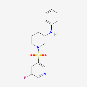 1-(5-fluoropyridin-3-yl)sulfonyl-N-phenylpiperidin-3-amine