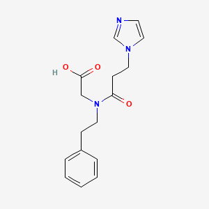 molecular formula C16H19N3O3 B6972932 2-[3-Imidazol-1-ylpropanoyl(2-phenylethyl)amino]acetic acid 