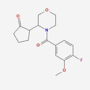 2-[4-(4-Fluoro-3-methoxybenzoyl)morpholin-3-yl]cyclopentan-1-one