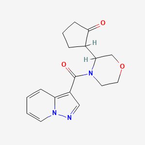 2-[4-(Pyrazolo[1,5-a]pyridine-3-carbonyl)morpholin-3-yl]cyclopentan-1-one