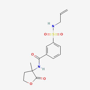 N-(3-methyl-2-oxooxolan-3-yl)-3-(prop-2-enylsulfamoyl)benzamide