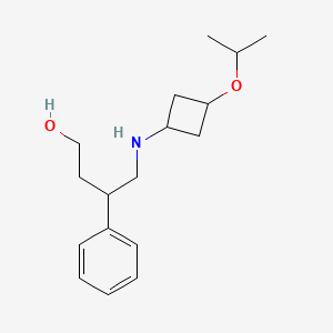 3-Phenyl-4-[(3-propan-2-yloxycyclobutyl)amino]butan-1-ol