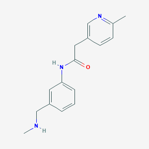 molecular formula C16H19N3O B6973000 N-[3-(methylaminomethyl)phenyl]-2-(6-methylpyridin-3-yl)acetamide 