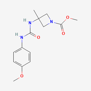 Methyl 3-[(4-methoxyphenyl)carbamoylamino]-3-methylazetidine-1-carboxylate