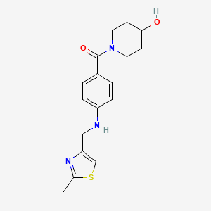 (4-Hydroxypiperidin-1-yl)-[4-[(2-methyl-1,3-thiazol-4-yl)methylamino]phenyl]methanone