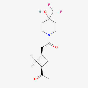 2-[(1R,3R)-3-acetyl-2,2-dimethylcyclobutyl]-1-[4-(difluoromethyl)-4-hydroxypiperidin-1-yl]ethanone