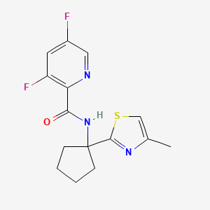 3,5-difluoro-N-[1-(4-methyl-1,3-thiazol-2-yl)cyclopentyl]pyridine-2-carboxamide