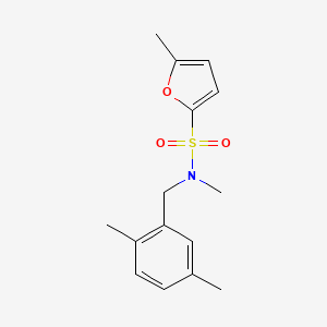 N-[(2,5-dimethylphenyl)methyl]-N,5-dimethylfuran-2-sulfonamide