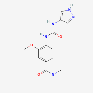 3-methoxy-N,N-dimethyl-4-(1H-pyrazol-4-ylcarbamoylamino)benzamide