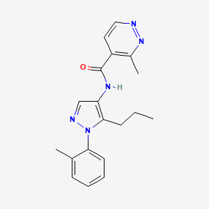 3-methyl-N-[1-(2-methylphenyl)-5-propylpyrazol-4-yl]pyridazine-4-carboxamide