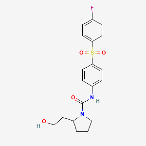 N-[4-(4-fluorophenyl)sulfonylphenyl]-2-(2-hydroxyethyl)pyrrolidine-1-carboxamide