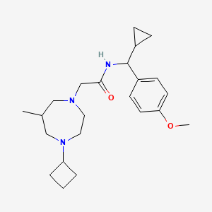 2-(4-cyclobutyl-6-methyl-1,4-diazepan-1-yl)-N-[cyclopropyl-(4-methoxyphenyl)methyl]acetamide