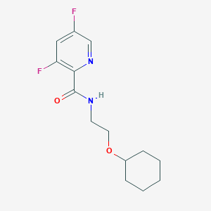 molecular formula C14H18F2N2O2 B6973132 N-(2-cyclohexyloxyethyl)-3,5-difluoropyridine-2-carboxamide 