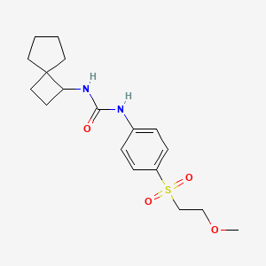 1-[4-(2-Methoxyethylsulfonyl)phenyl]-3-spiro[3.4]octan-3-ylurea