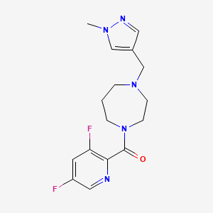 (3,5-Difluoropyridin-2-yl)-[4-[(1-methylpyrazol-4-yl)methyl]-1,4-diazepan-1-yl]methanone