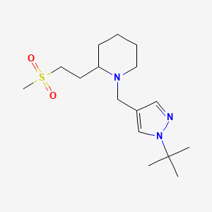 1-[(1-Tert-butylpyrazol-4-yl)methyl]-2-(2-methylsulfonylethyl)piperidine