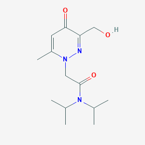 2-[3-(hydroxymethyl)-6-methyl-4-oxopyridazin-1-yl]-N,N-di(propan-2-yl)acetamide