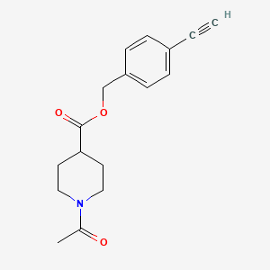 molecular formula C17H19NO3 B6973269 (4-Ethynylphenyl)methyl 1-acetylpiperidine-4-carboxylate 