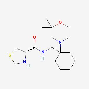 (4S)-N-[[1-(2,2-dimethylmorpholin-4-yl)cyclohexyl]methyl]-1,3-thiazolidine-4-carboxamide