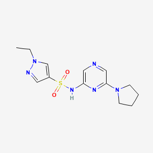 1-ethyl-N-(6-pyrrolidin-1-ylpyrazin-2-yl)pyrazole-4-sulfonamide