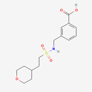 3-[[2-(Oxan-4-yl)ethylsulfonylamino]methyl]benzoic acid