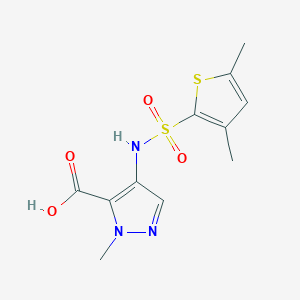 4-[(3,5-Dimethylthiophen-2-yl)sulfonylamino]-2-methylpyrazole-3-carboxylic acid