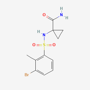 1-[(3-Bromo-2-methylphenyl)sulfonylamino]cyclopropane-1-carboxamide