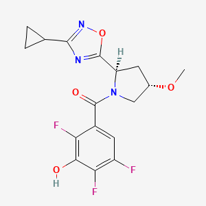 [(2R,4S)-2-(3-cyclopropyl-1,2,4-oxadiazol-5-yl)-4-methoxypyrrolidin-1-yl]-(2,4,5-trifluoro-3-hydroxyphenyl)methanone