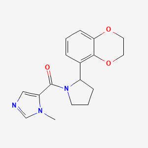 [2-(2,3-Dihydro-1,4-benzodioxin-5-yl)pyrrolidin-1-yl]-(3-methylimidazol-4-yl)methanone