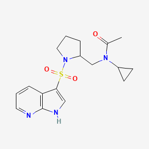 N-cyclopropyl-N-[[1-(1H-pyrrolo[2,3-b]pyridin-3-ylsulfonyl)pyrrolidin-2-yl]methyl]acetamide