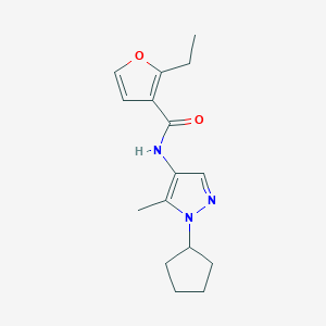 N-(1-cyclopentyl-5-methylpyrazol-4-yl)-2-ethylfuran-3-carboxamide