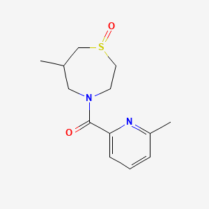 molecular formula C13H18N2O2S B6973451 (6-Methyl-1-oxo-1,4-thiazepan-4-yl)-(6-methylpyridin-2-yl)methanone 