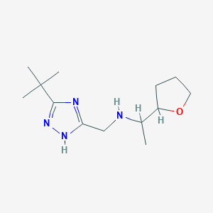 N-[(3-tert-butyl-1H-1,2,4-triazol-5-yl)methyl]-1-(oxolan-2-yl)ethanamine