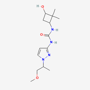 1-(3-Hydroxy-2,2-dimethylcyclobutyl)-3-[1-(1-methoxypropan-2-yl)pyrazol-3-yl]urea