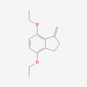 molecular formula C14H18O2 B069735 4,7-Diethoxy-3-methylidene-1,2-dihydroindene CAS No. 172366-04-0