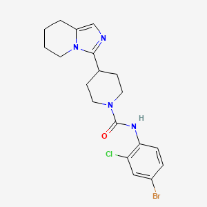 molecular formula C19H22BrClN4O B6973500 N-(4-bromo-2-chlorophenyl)-4-(5,6,7,8-tetrahydroimidazo[1,5-a]pyridin-3-yl)piperidine-1-carboxamide 