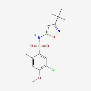 N-(3-tert-butyl-1,2-oxazol-5-yl)-5-chloro-4-methoxy-2-methylbenzenesulfonamide