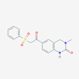 6-[2-(Benzenesulfonyl)acetyl]-3-methyl-1,4-dihydroquinazolin-2-one