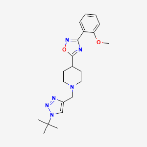 5-[1-[(1-Tert-butyltriazol-4-yl)methyl]piperidin-4-yl]-3-(2-methoxyphenyl)-1,2,4-oxadiazole