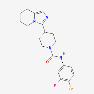 N-(4-bromo-3-fluorophenyl)-4-(5,6,7,8-tetrahydroimidazo[1,5-a]pyridin-3-yl)piperidine-1-carboxamide