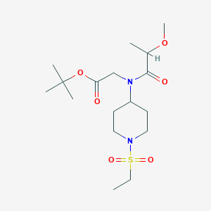 Tert-butyl 2-[(1-ethylsulfonylpiperidin-4-yl)-(2-methoxypropanoyl)amino]acetate