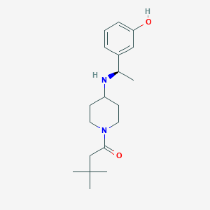 1-[4-[[(1R)-1-(3-hydroxyphenyl)ethyl]amino]piperidin-1-yl]-3,3-dimethylbutan-1-one